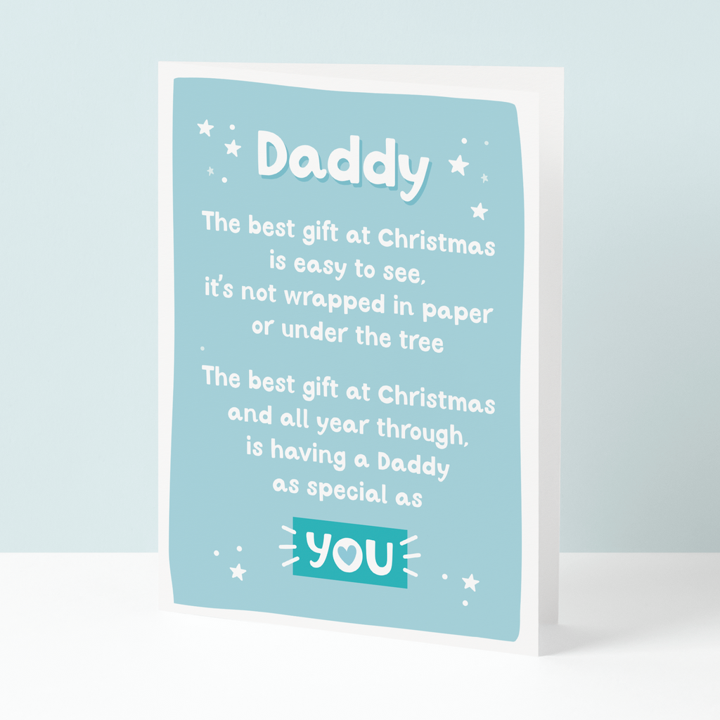 Cute poem Daddy Christmas card
