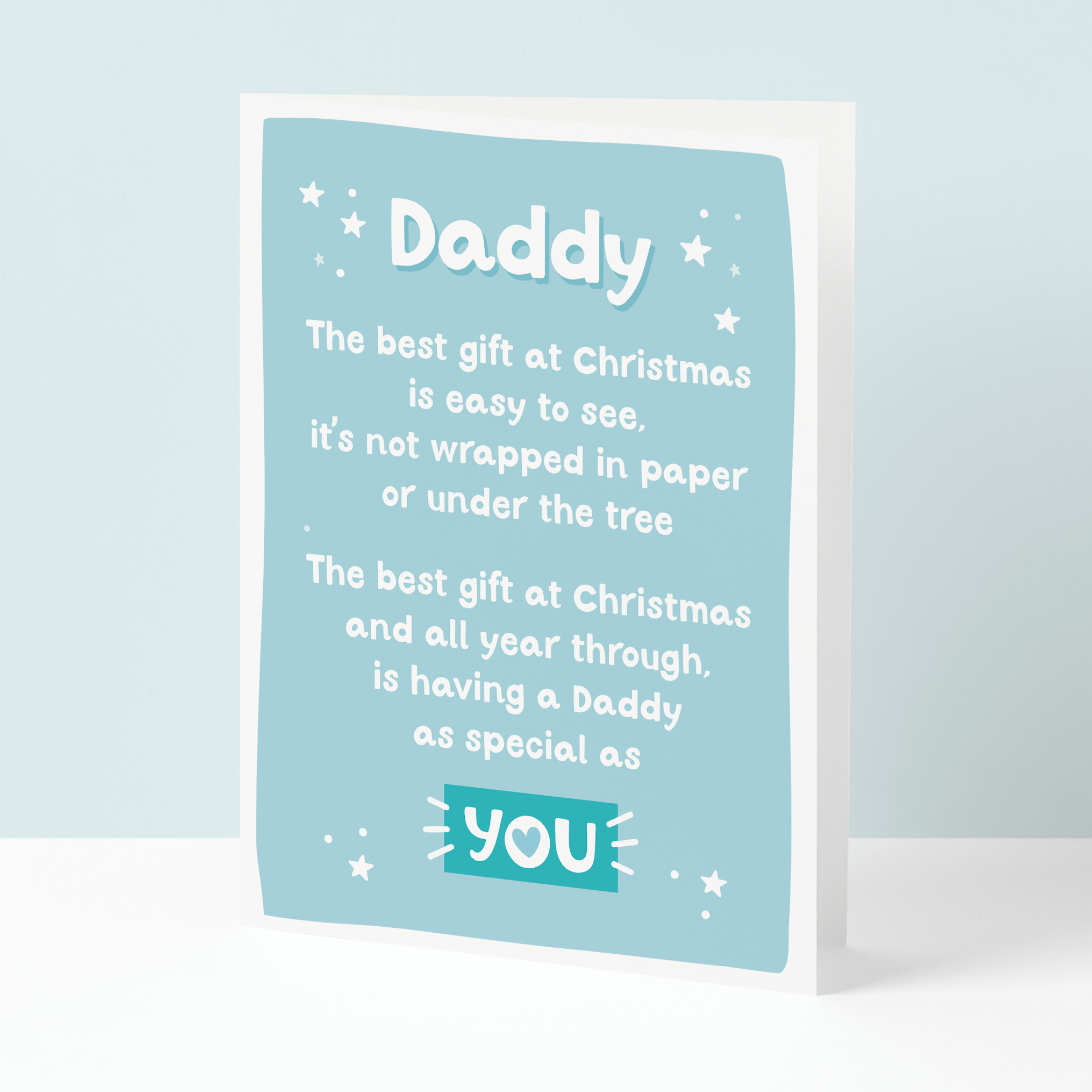Cute poem Daddy Christmas card