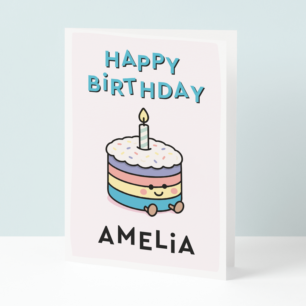 Rainbow Cake Birthday Card