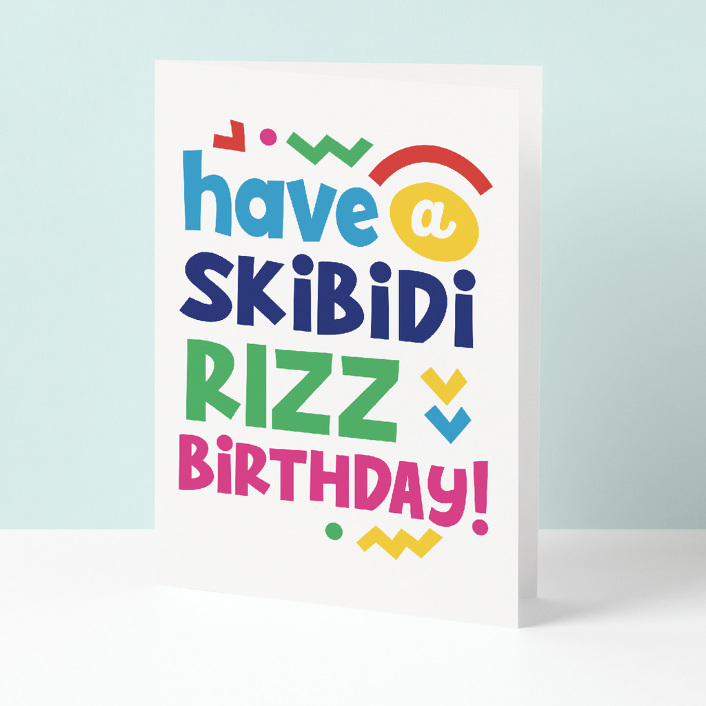 Skibidi Rizz birthday card