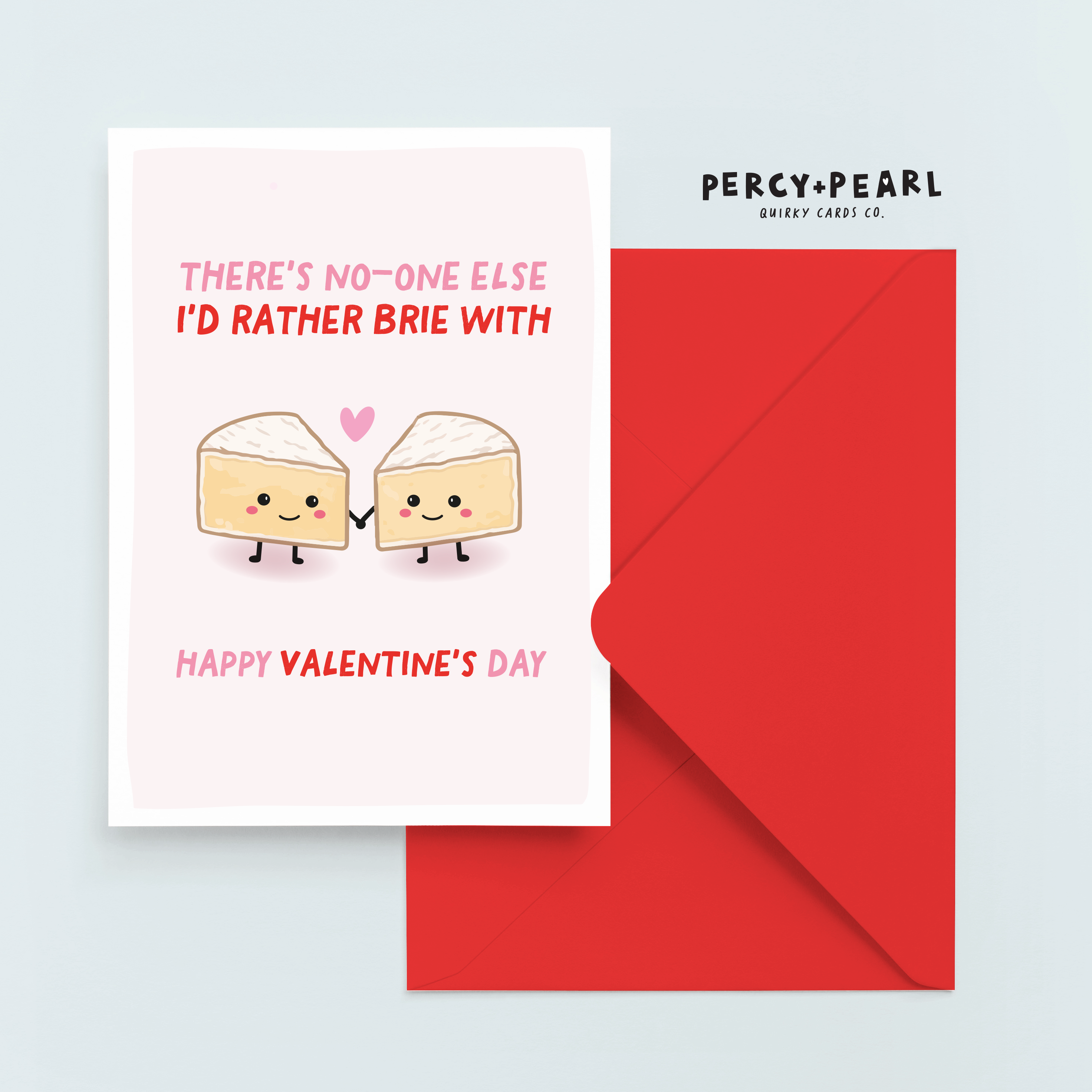 Cheesy Brie Valentine's card