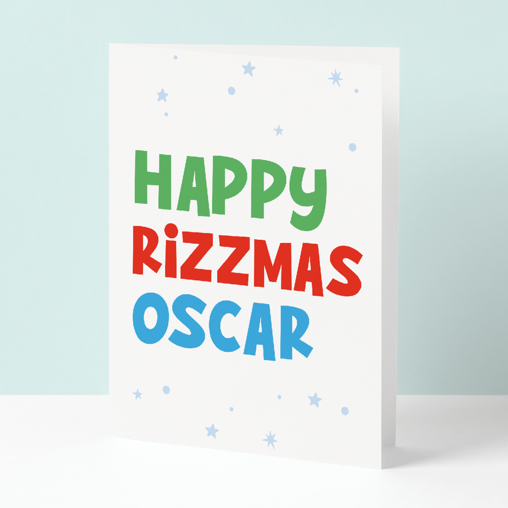 Happy Rizmass Personalised Christmas card
