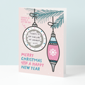 Bauble Scratch Reveal Christmas Card