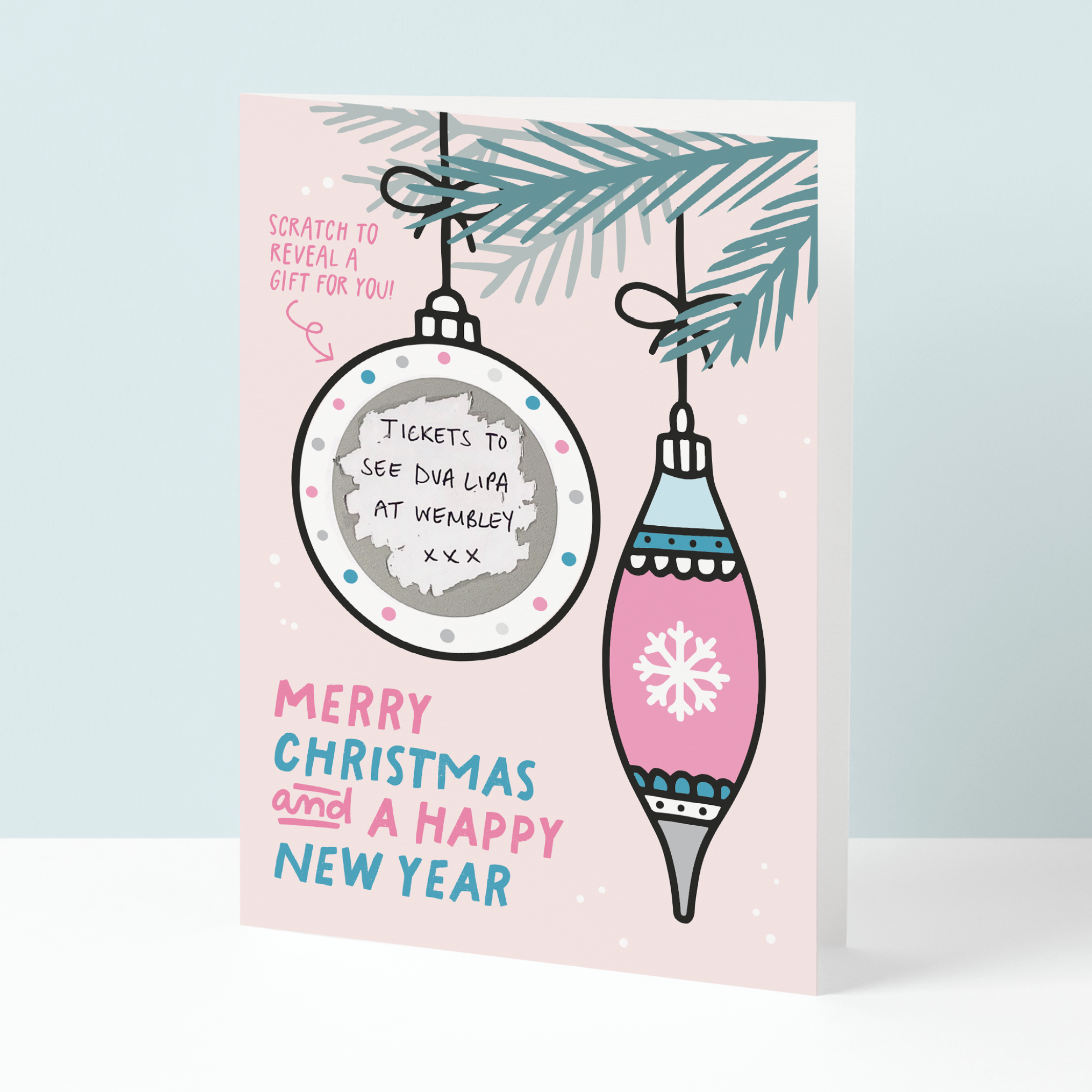 Bauble Scratch Reveal Christmas Card