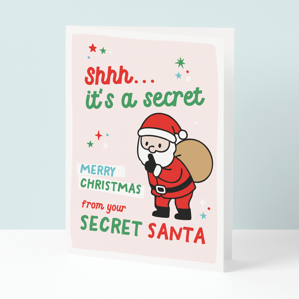 Shhh... Secret Santa Christmas card