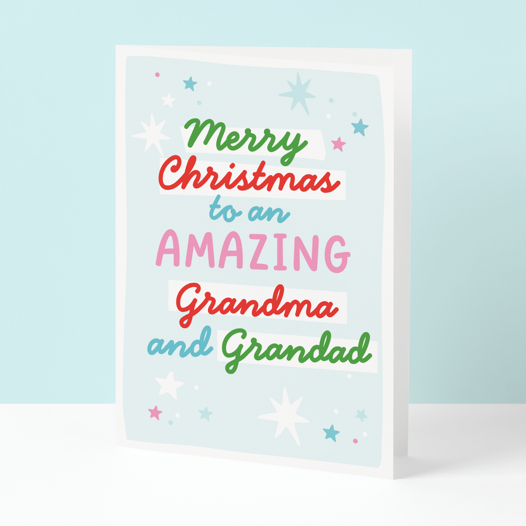 Amazing Grandma and Grandad Christmas card