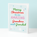 Amazing Grandma and Grandad Christmas card