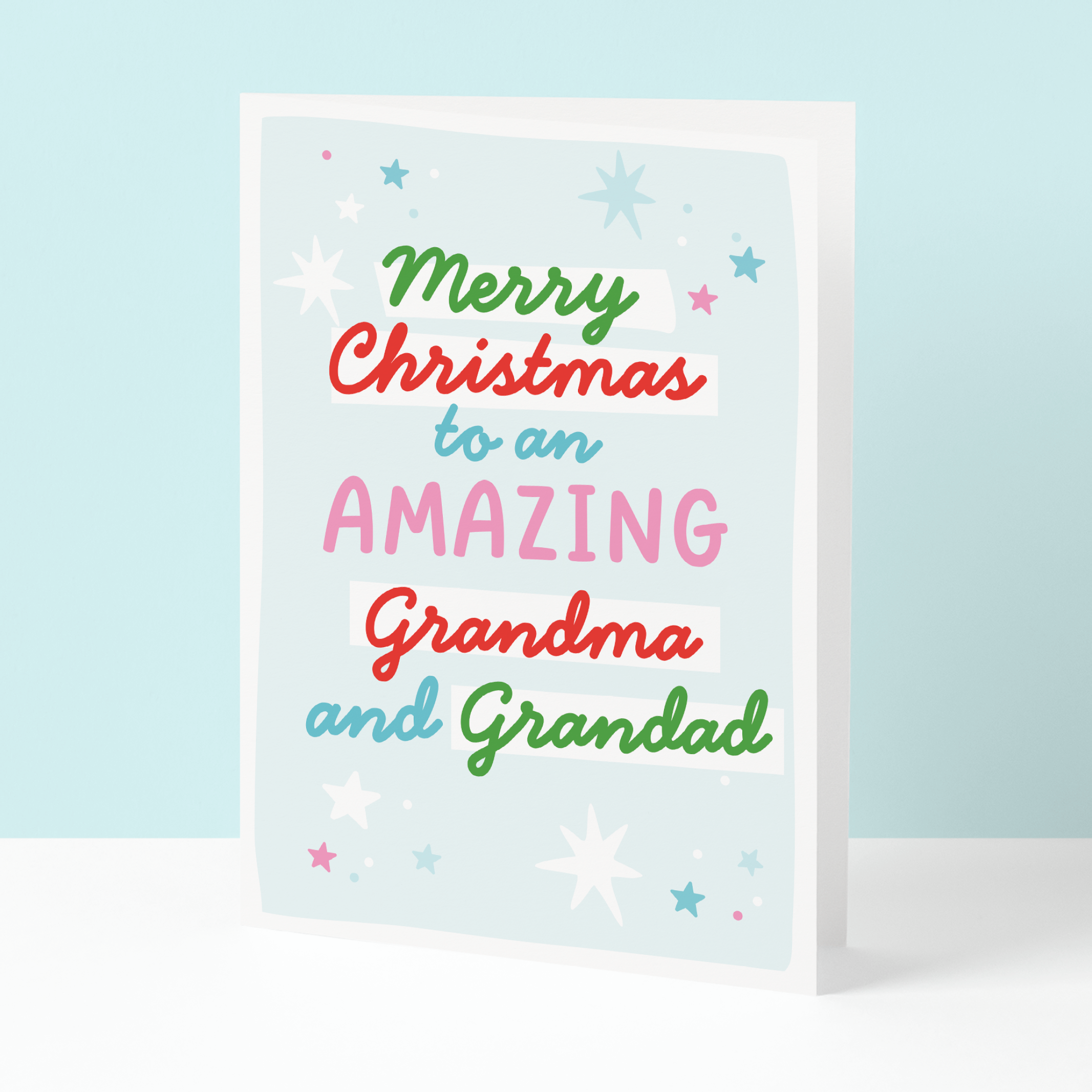 Amazing Grandma and Grandad Christmas card