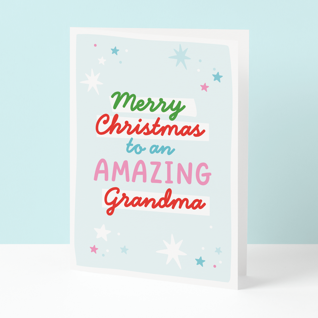 Amazing Grandma Christmas card