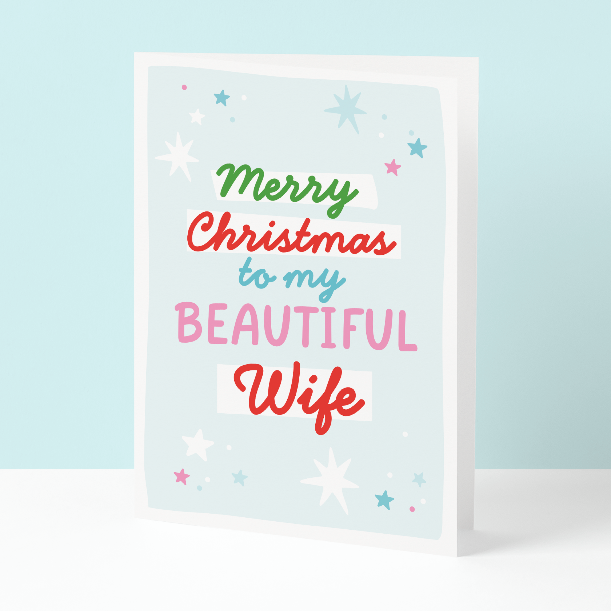Beautiful Wife Christmas card