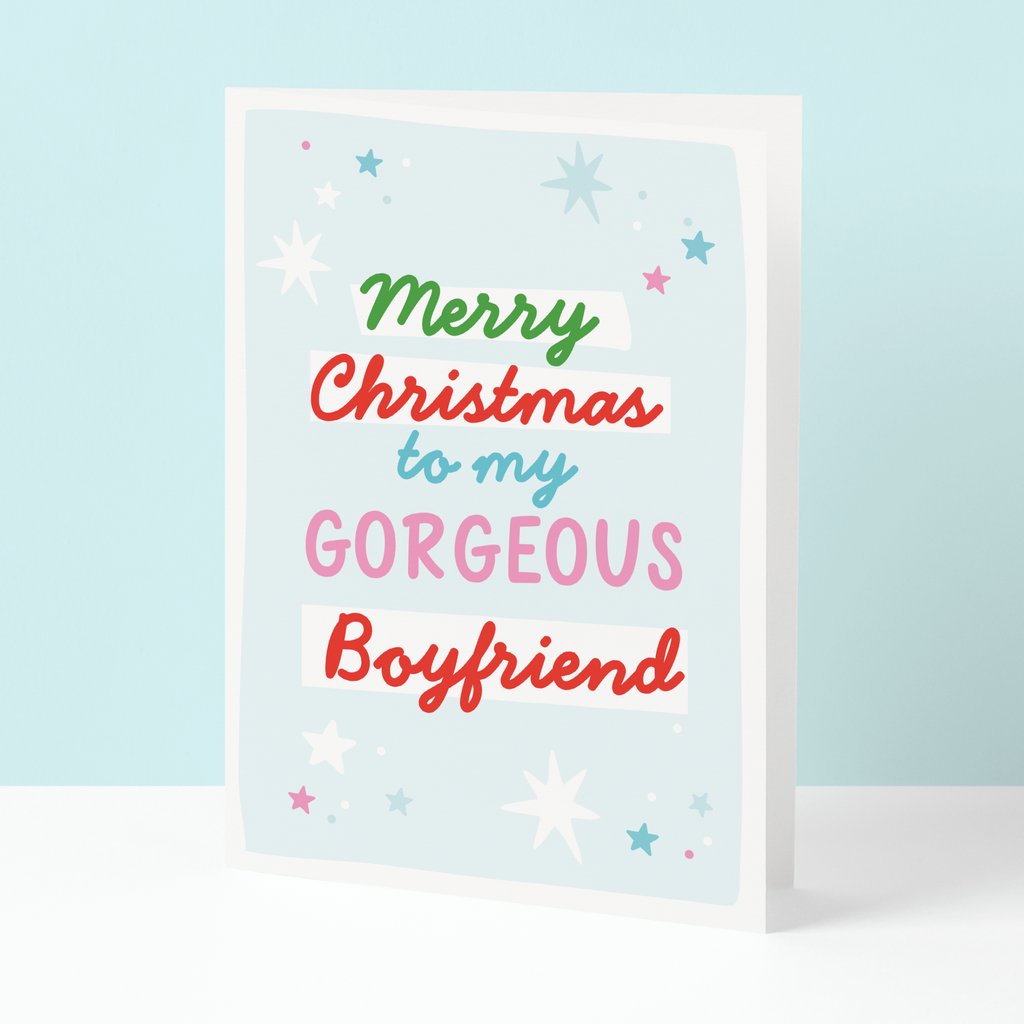 Gorgeous Boyfriend Christmas card