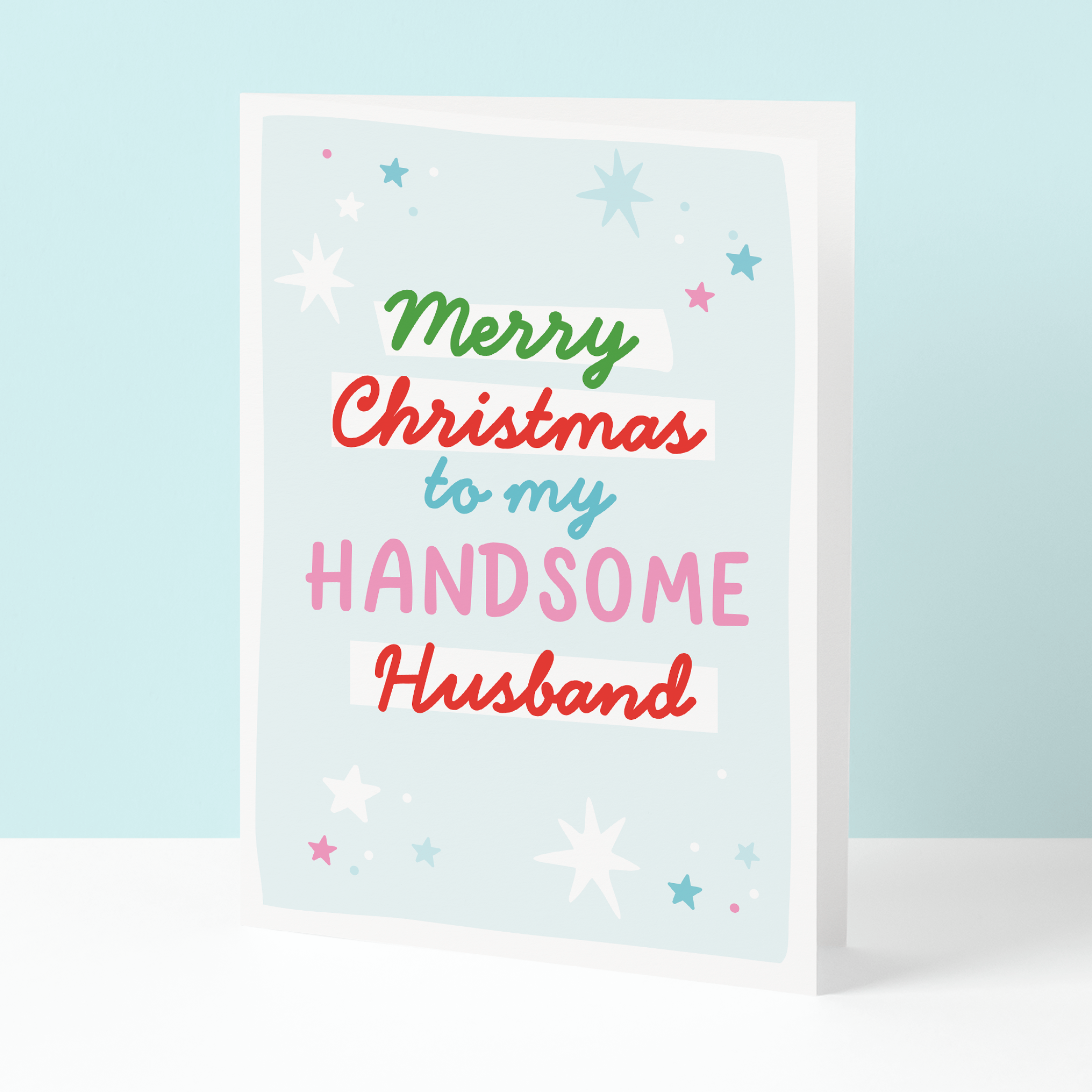 Handsome husband Christmas card