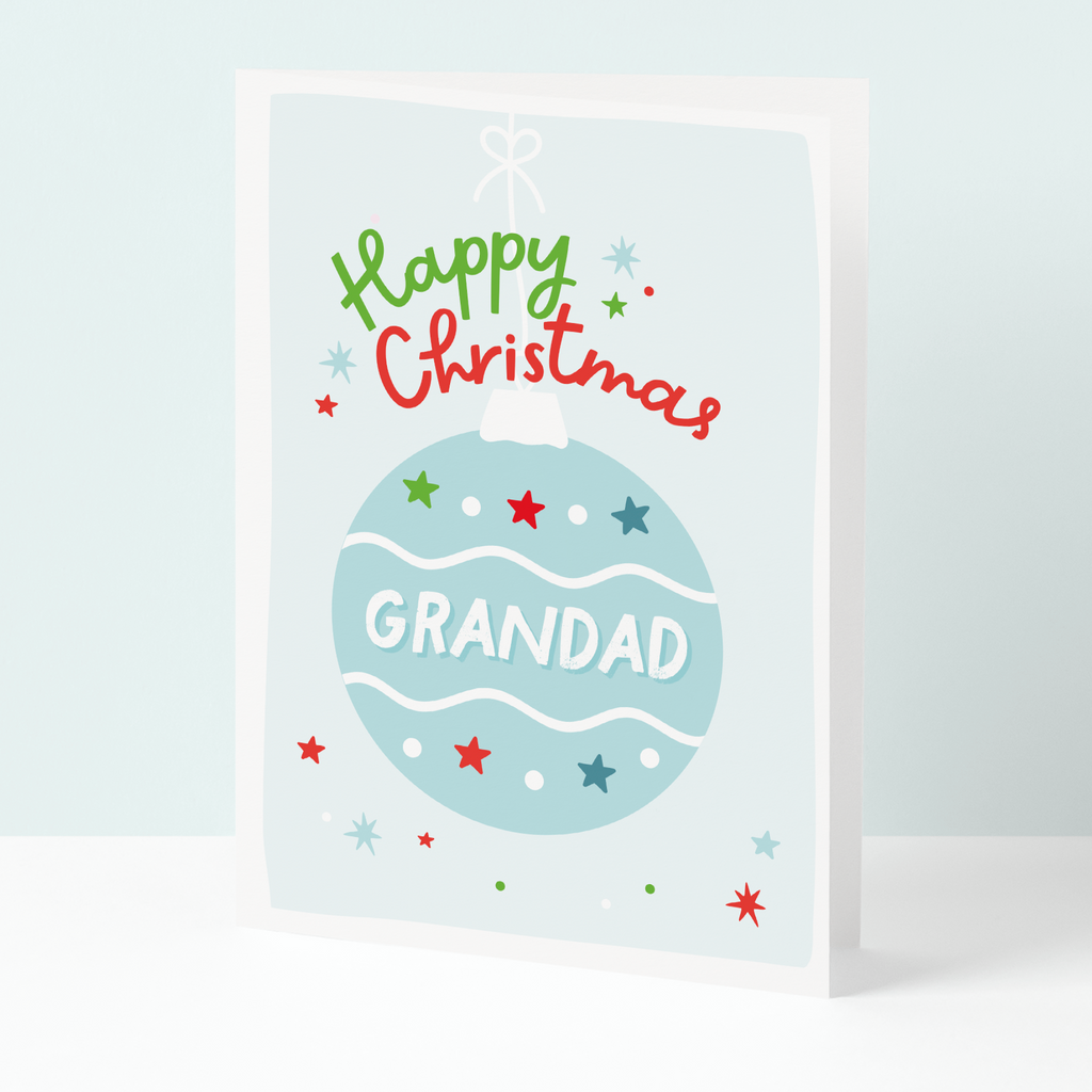 Grandad Bauble Christmas card