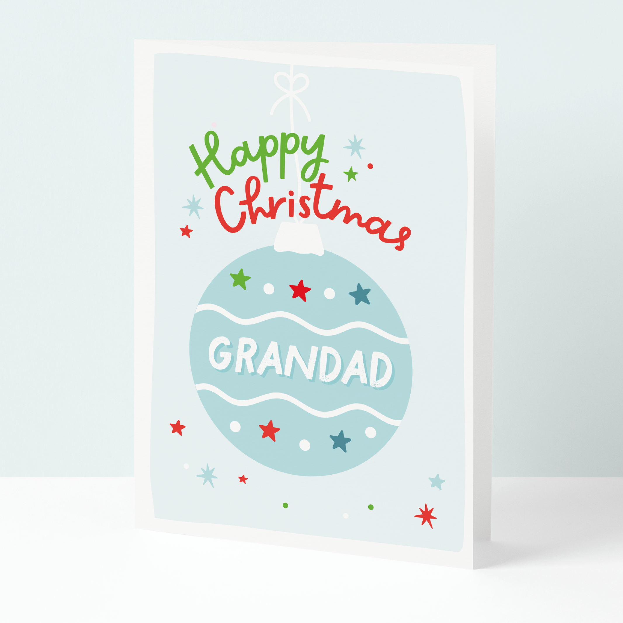 Grandad Bauble Christmas card