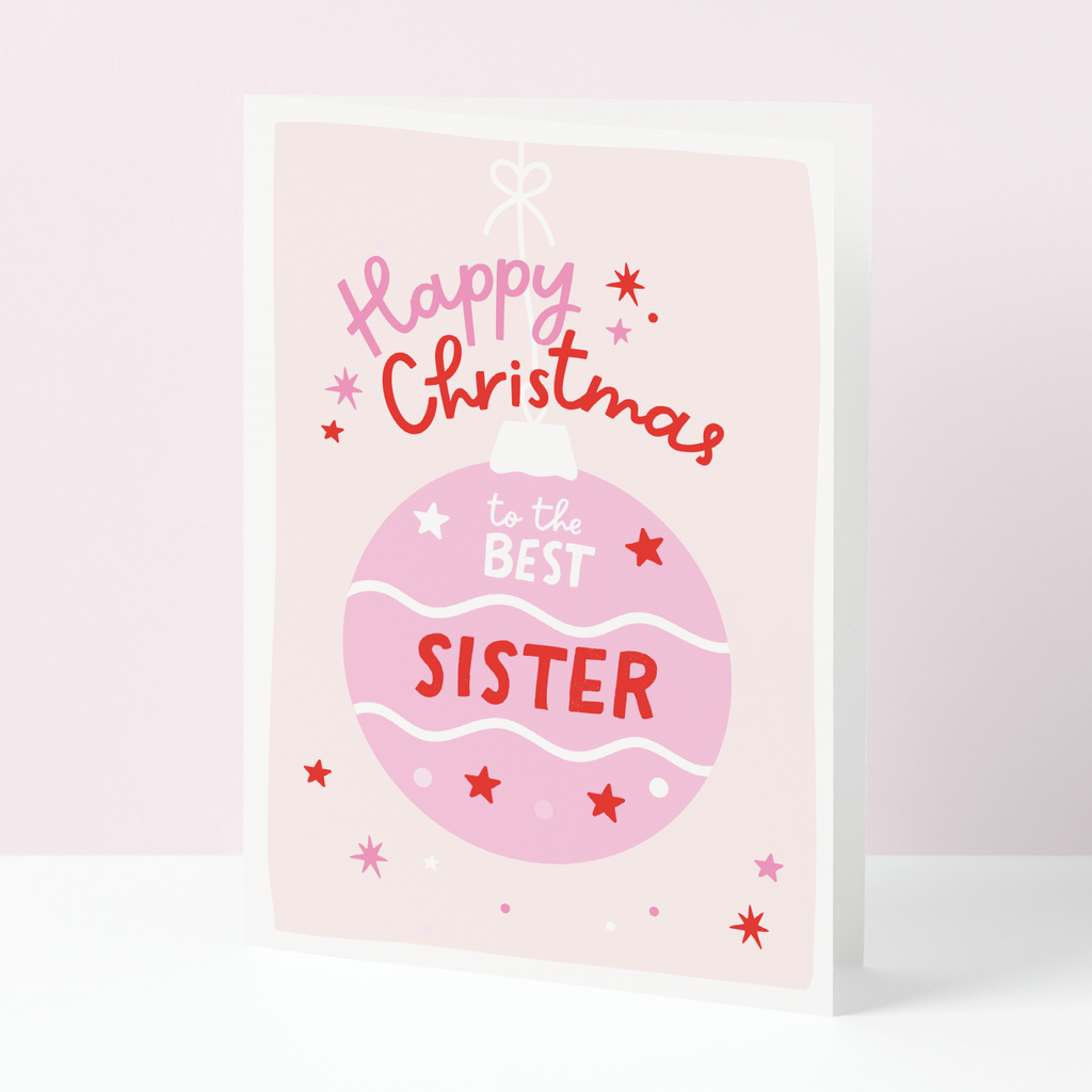 Sister Bauble Christmas card