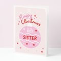 Sister Bauble Christmas card