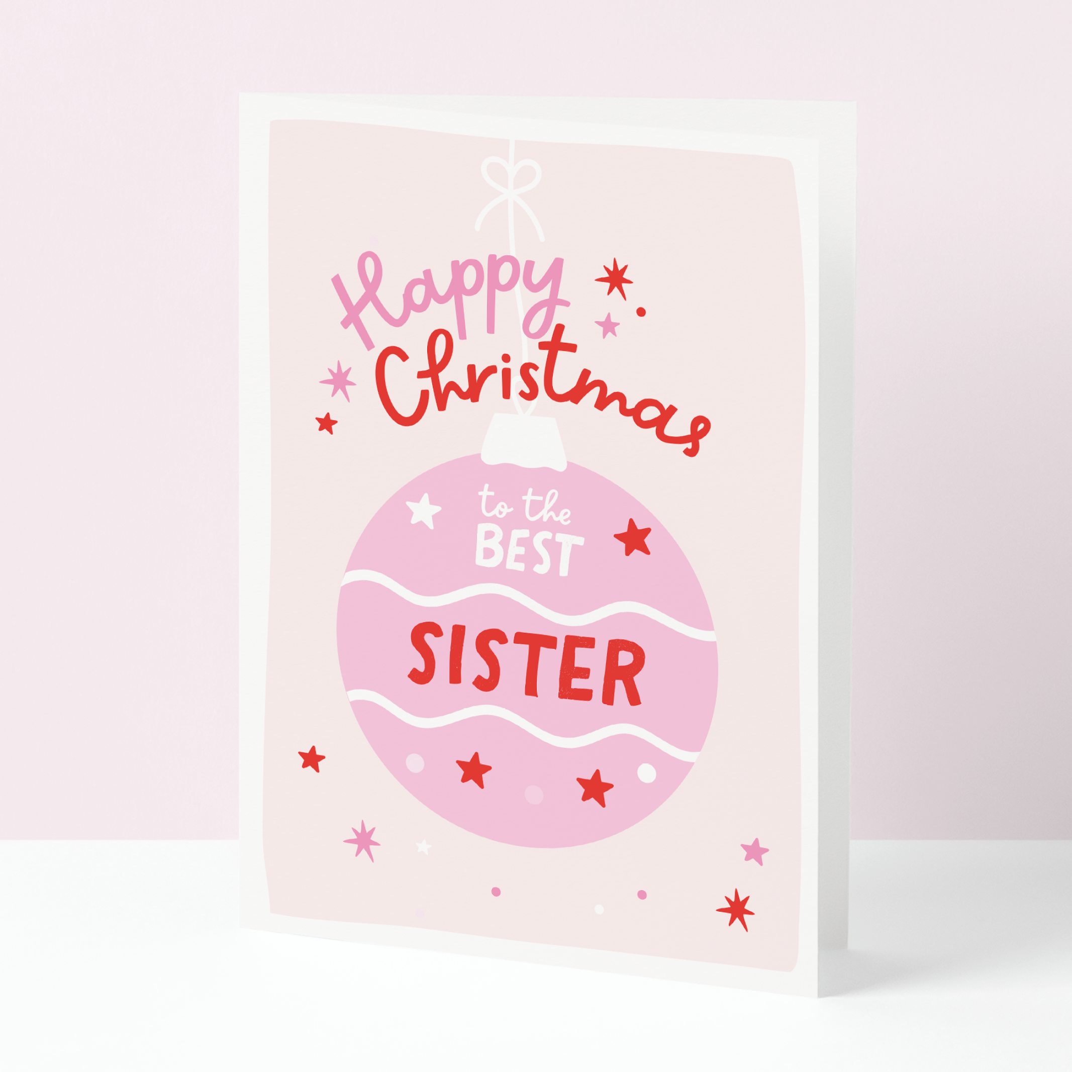 Sister Bauble Christmas card