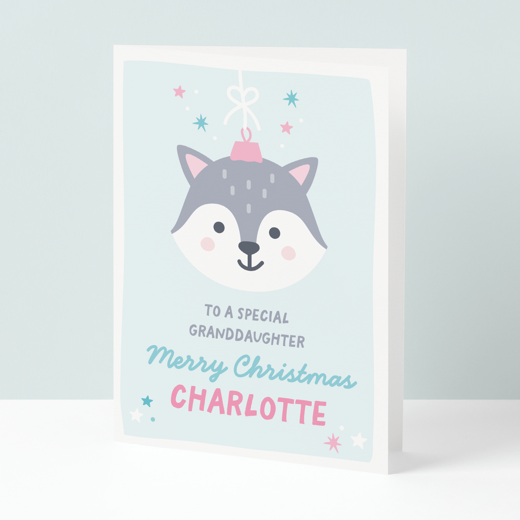 Fox granddaughter Christmas card