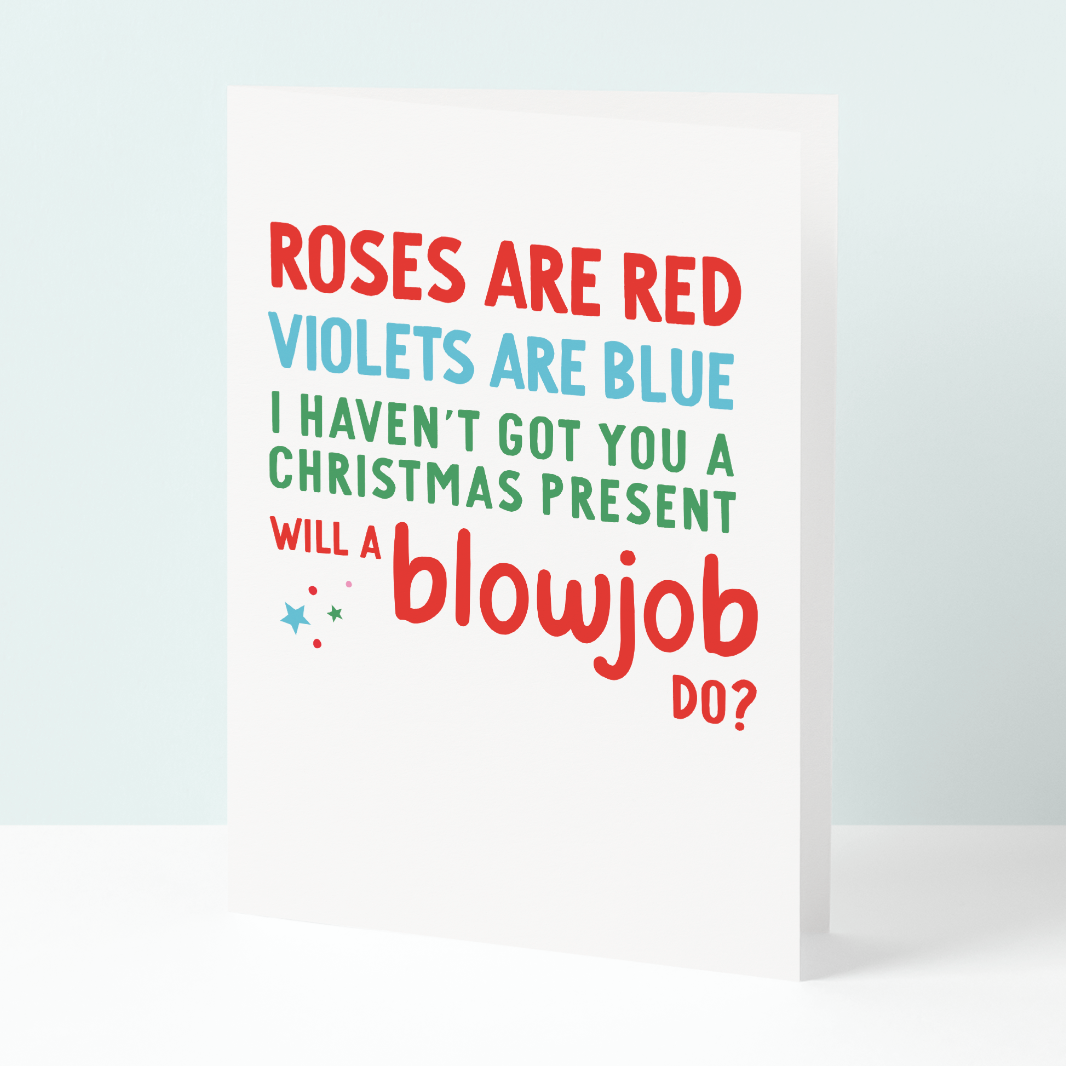 Rude roses are red Christmas card