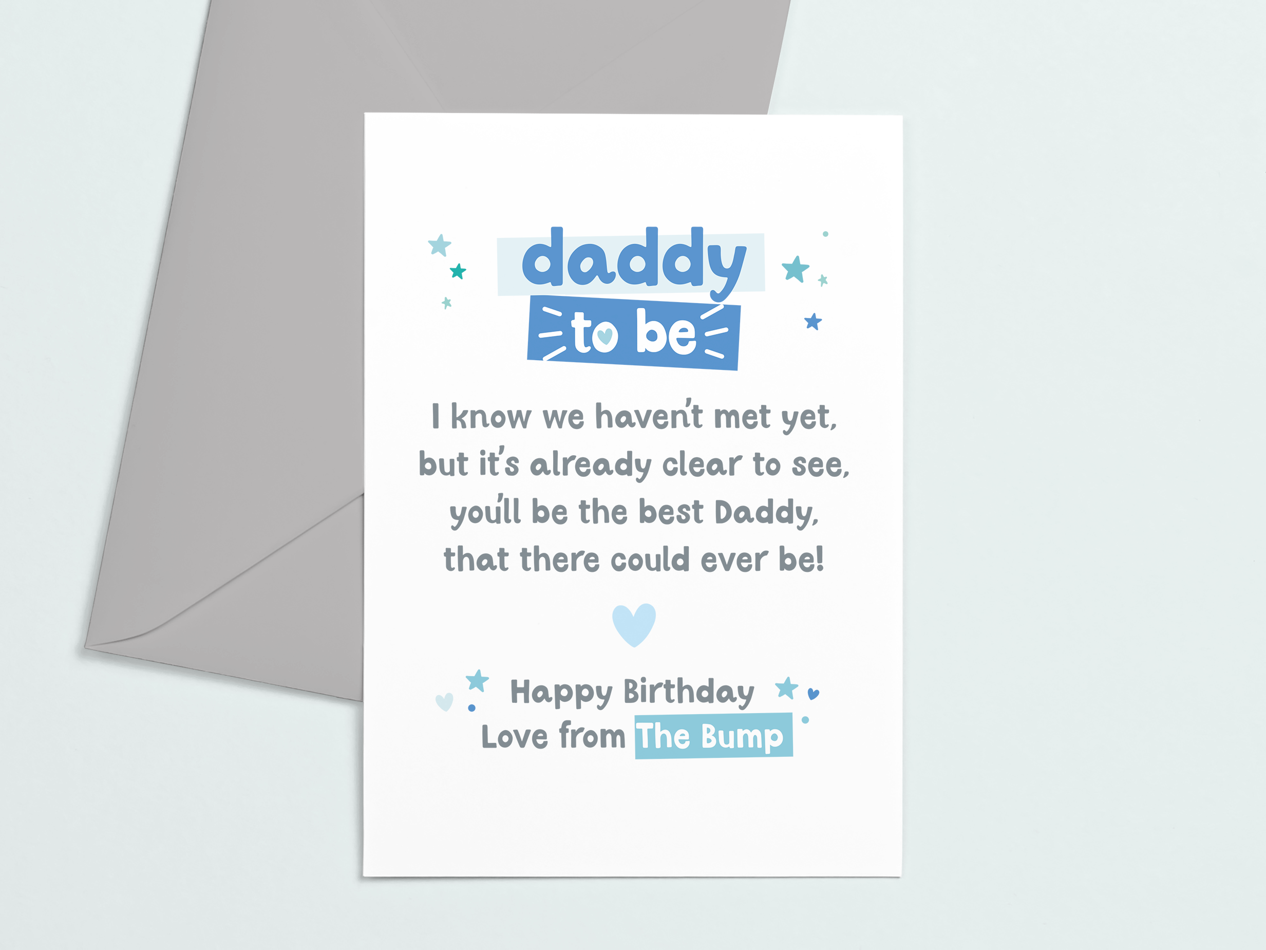 Daddy to be birthday card from the bump