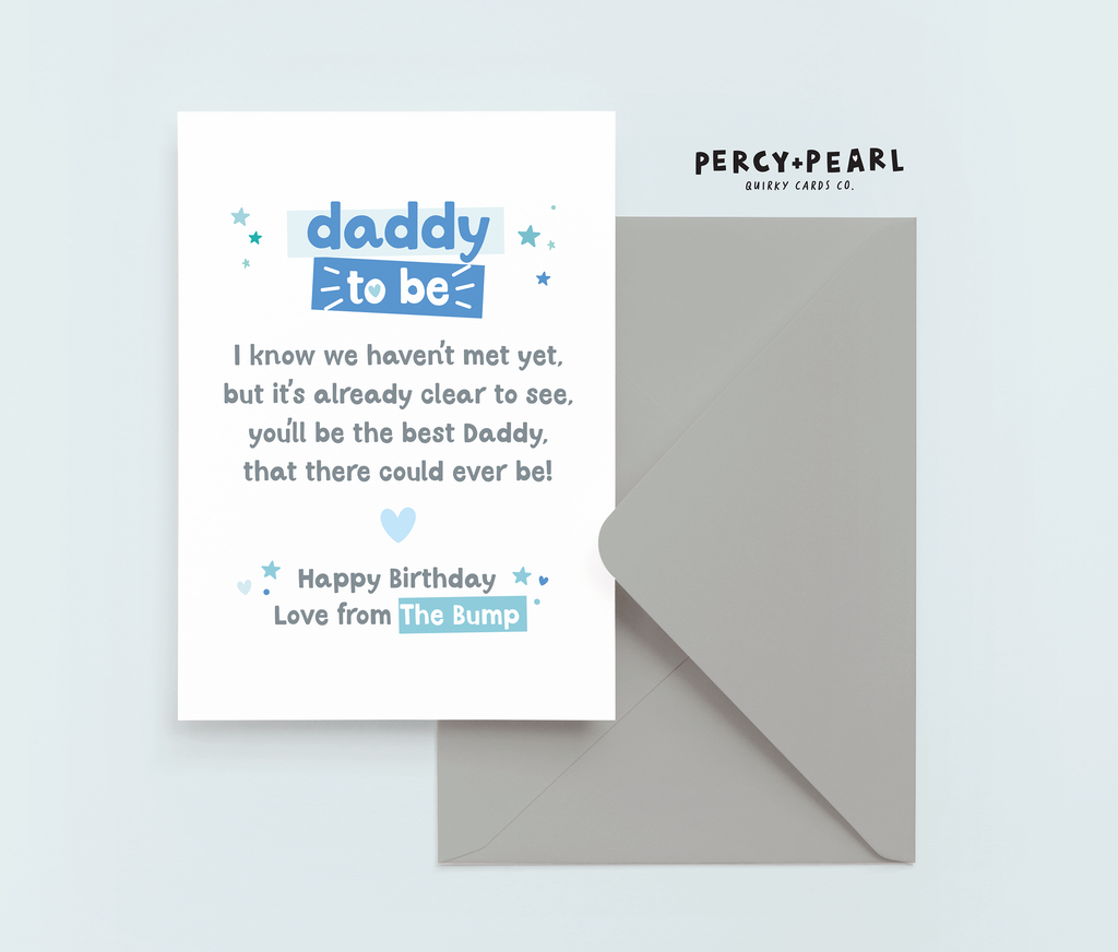 Daddy to be birthday card from the bump