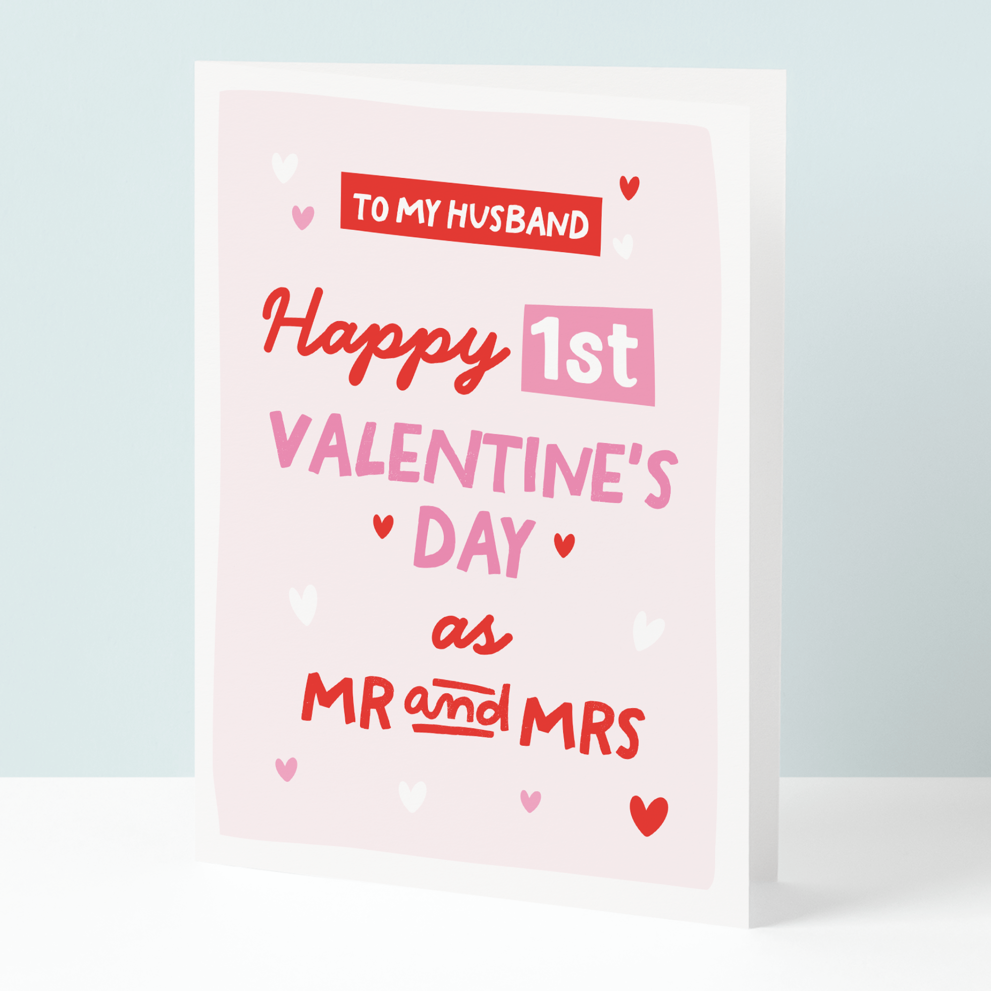 Husband First Valentines As Mr And Mrs Valentines Card