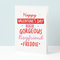 Personalised cute boyfriend valentine's card