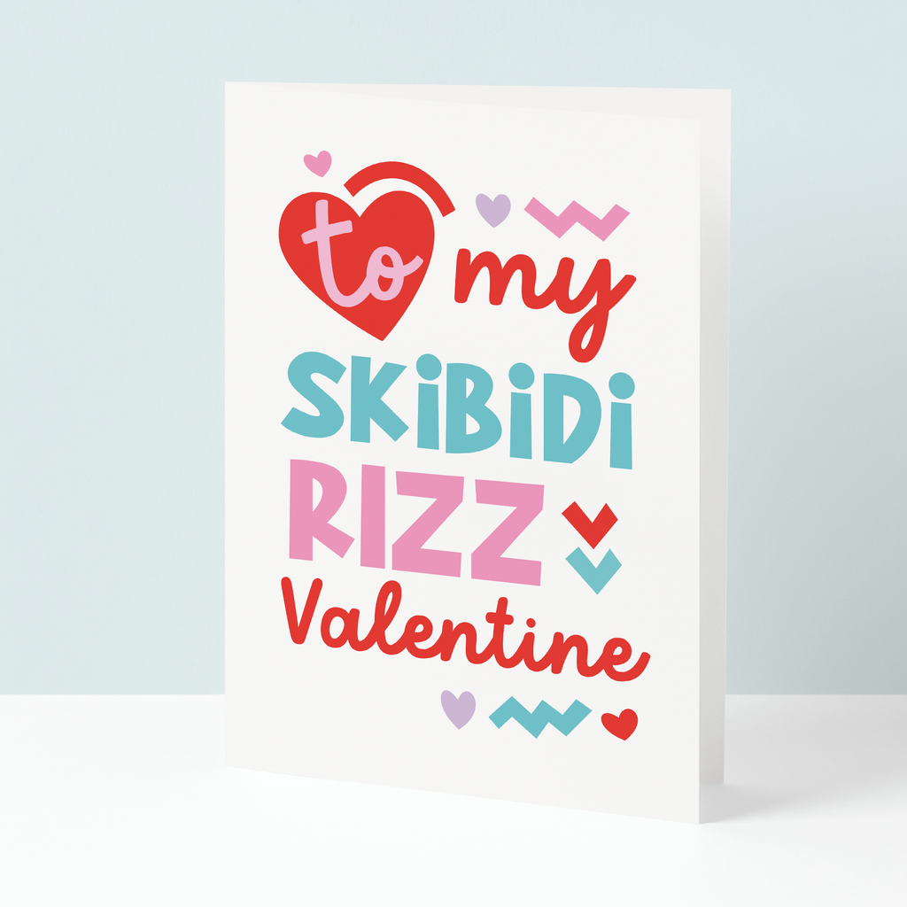 Funny skibidi rizz valentine's card