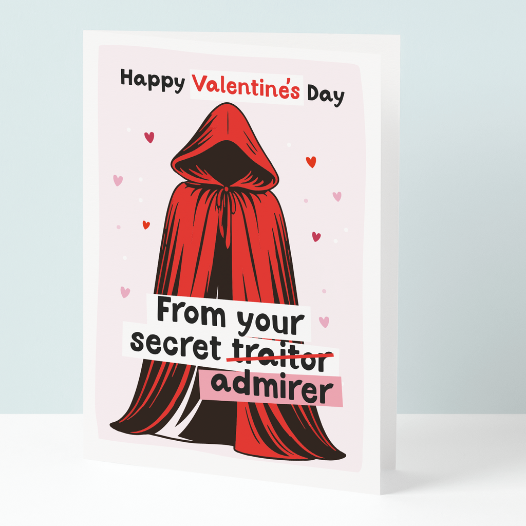 Secret traitor funny valentines card
